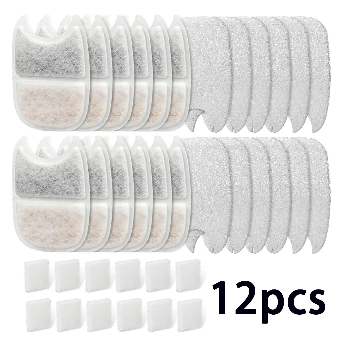 6/12/18/24pcs Pet Water Dispenser Filter Cat Water Fountain Filter Drinking Fountain Filter Cycle Filtering Easy To Clean
