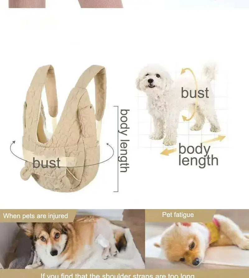 Pet Carrier Backpack Chest Bag, waterproof wind resistant, extra large, Beige/Blue