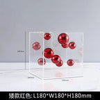 European-style Square Acrylic Cover Ball Ornaments Living Room Porch TV Cabinet Model Room Home High-end Decorations Modern