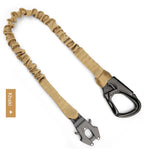 Quick Locking Elastic Safety Rope A Tactical Double End Hanging Buckle Elastic Safety Rope Sling 1/2 Point Bungee Gun Strap Hook