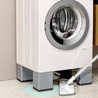 4pcs Washing Machine Anti Vibration Pads Adjustable Feet, Gray ABS+Rubber