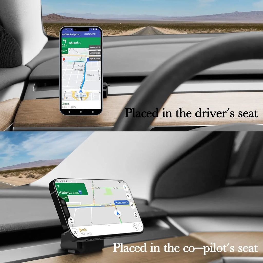 Magnetic Car Phone Mount for Tesla Model 3/Y 2023, Wireless Charger Option, 1pc