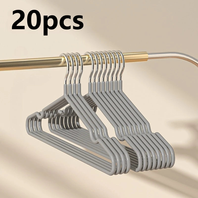 20/30pcs Metal Clothes Hangers, Anti-Slip Heavy Duty Space Saving Hangers for Closet Organization, Garage, Boutique & Home Use