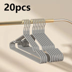 20/30pcs Metal Clothes Hangers, Anti-Slip Heavy Duty Space Saving Hangers for Closet Organization, Garage, Boutique & Home Use