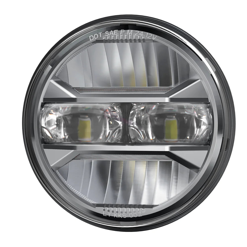 Motorcycle 5.75 Inch LED Headlight Projector Angel Eyes H4 5 3/4" Headlamp DRL Turn Signal For Harley Sportster Dyna Iron 883