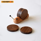 1 Set Wood Cup Mat Placemats for Table Snail Shaped Heat Insulation Pad Wooden Tea Coaster Tool Tea Tray Creative Gifts
