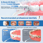D52 Portable Cordless Water Flosser USB Rechargeable Water Jet Floss Tooth Pick 4 Jet Tip 300ml 3 Modes Teeth Clean for Travel