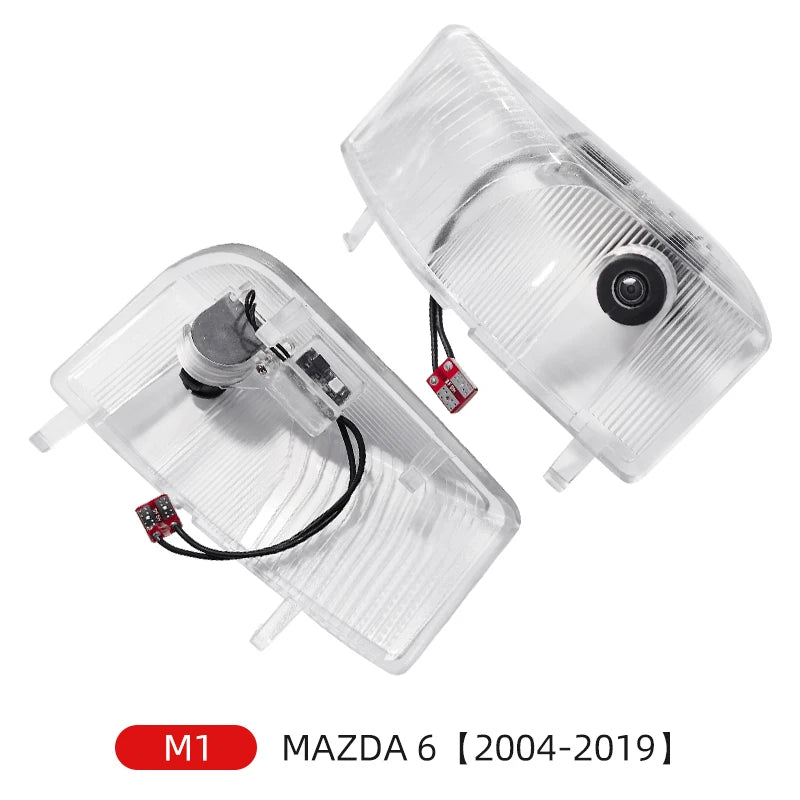 2pcs/set Car Led Logo Door Light Laser Projector Ghost lamp Welcome Light For Mazda 6 8 Atenza Axela RX-8 RX-9 Ruiyi Accessories