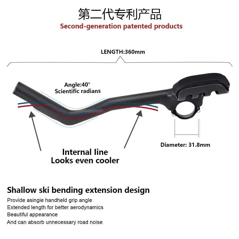 RXL SL Carbon Bicycle Rest Bar 31.8mm TT Handlebar Bicycle Rest Bar 30°/40°/50° Triathlon Extender Carbon Road HandlebarRest Bar