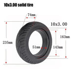 10 Inch Electric Scooter Solid Tire 10x2.125 / 10x2.50 / 10x3.00 Replacement