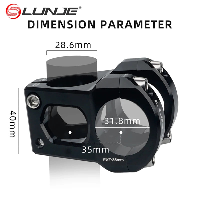 Mountain Bike Power Stem 35 45MM CNC Short Handlebar Bridge Aluminum Alloy 0 Degrees Hollow Road Bike Power 31.8 Mtb Stem