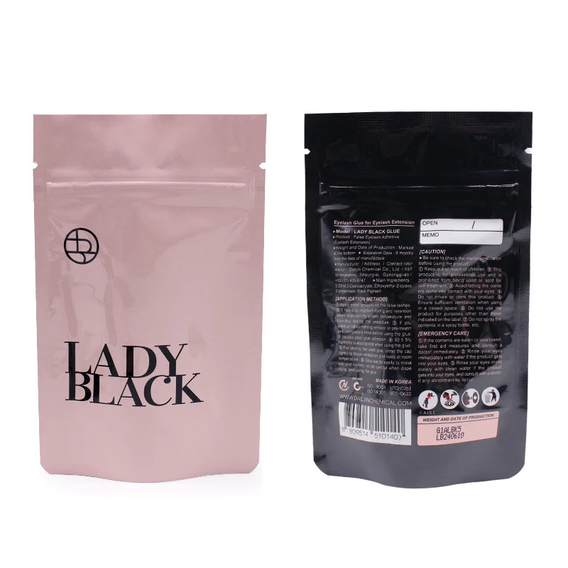 10 Bottles Lady Black Glue for Eyelash Extensions Low Irritation 5ml Korea False Lash Glue Makeup Tools Supplies Low Irritation