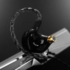 Celest Wyvern Black Remaster 10mm LCP 2.0 Diaphragm Custom Dynamic Driver in Ear Earphones with MIC Cable Headphones