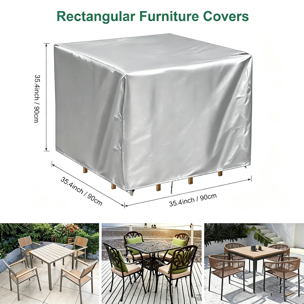Waterproof Garden Furniture Covers, Rain and Snow Cover, Chair Covers for Sofa, Table and Chair, Dust Proof, Outdoor, 55 Sizes