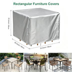 Waterproof Garden Furniture Covers, Rain and Snow Cover, Chair Covers for Sofa, Table and Chair, Dust Proof, Outdoor, 55 Sizes