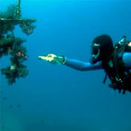Rechargeable Q5 LED Diving Flashlight Torch for Scuba Underwater, 18650 Battery