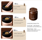 Vacuum Coffee Bean Storage Container Stainless Steel Airtight Canister Light-proof Tea Spice Food Storage Jar Kitchen Tool