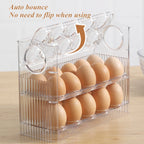 Multilayer Egg Storage Box Refrigerator Door Egg Holder Tray, Transparent, 1pc