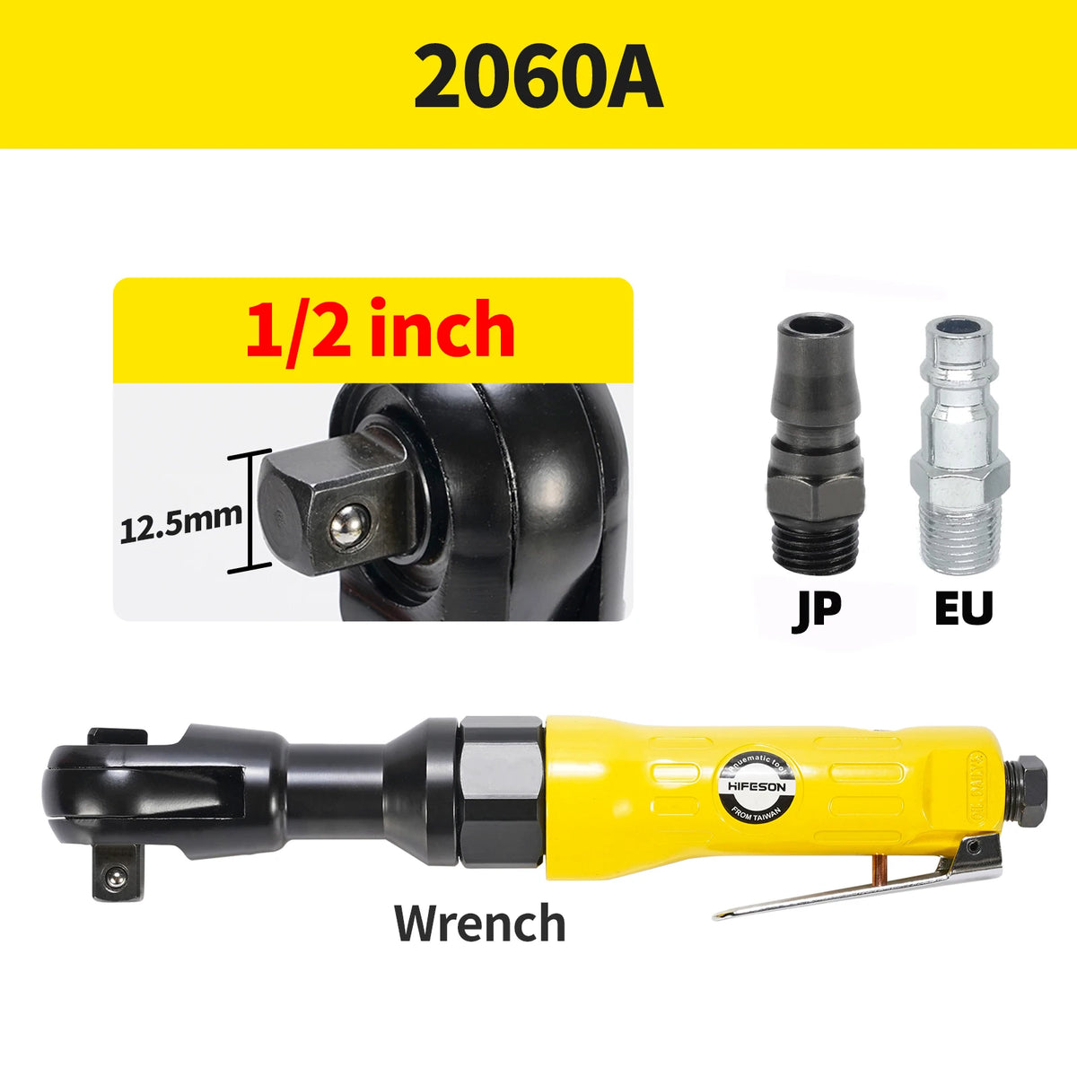 1/2 3/8 1/4 Inch Pneumatic Wrench Air Ratchet Air Wrench Pneumatic Tools Spanners Air Tools With A EU Connector