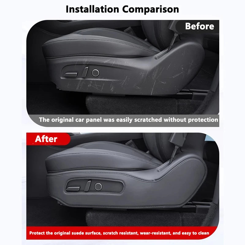 For Tesla Model Y Juniper Launch / 3 Highland Seat Both Side Anti-Kick Pad Seat Anti-scratch Protective Car Interior Accessories