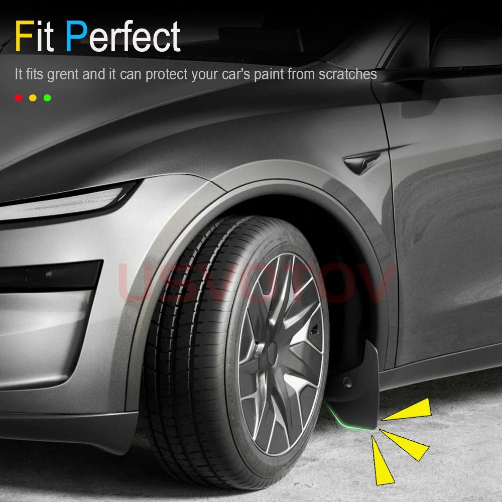 Mud Flaps for Tesla Model 3 Y 2026-2024 Mudguard Official Design Front Rear Wheel Fender Splash Guards Model3 ModelY Accessories