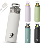 FEIJIAN Thermos Bottle with Straw 600ml 720ml Stainless Steel Thermal Cup Car Insulated Flask Water Tumbler for Outdoor Sports