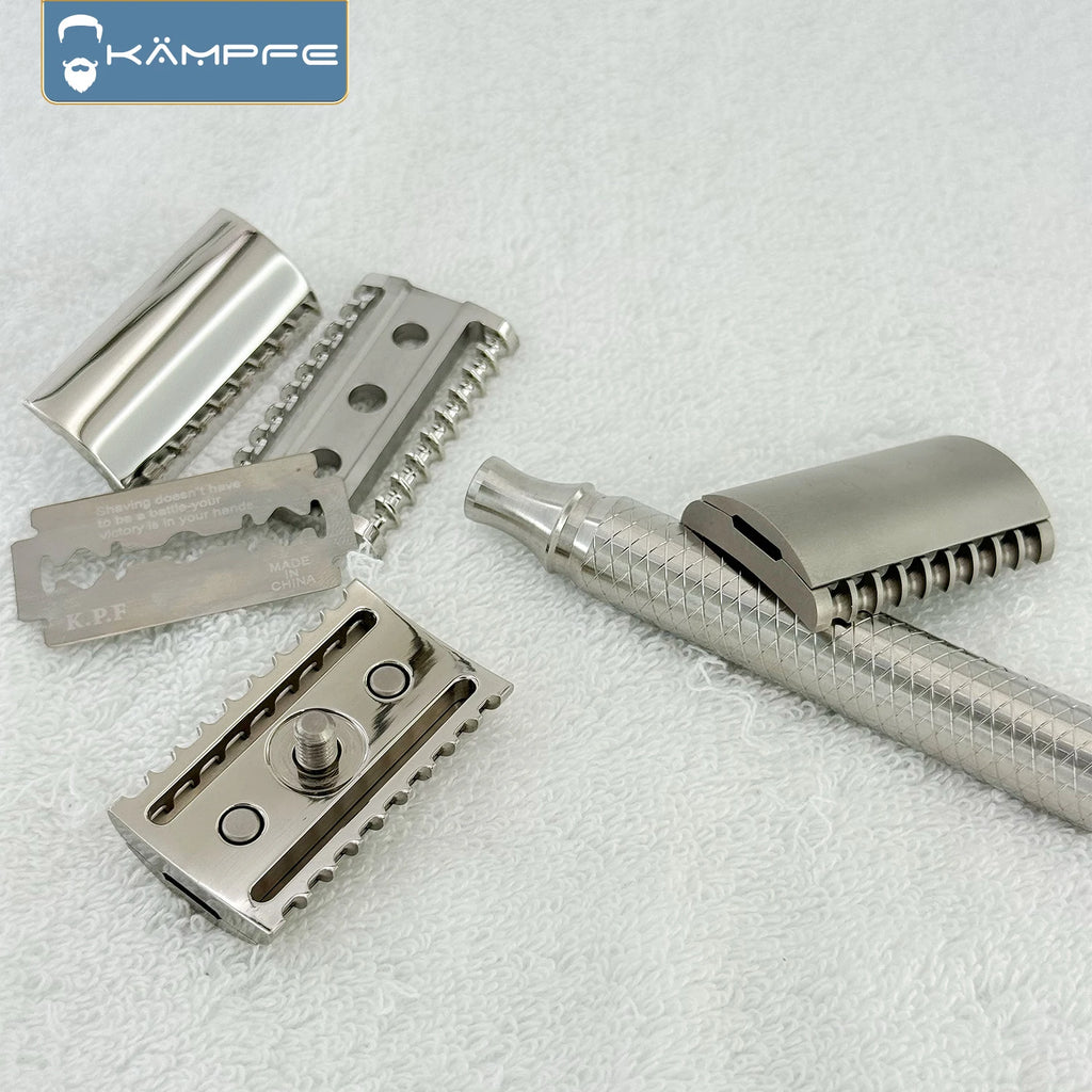 KAMPFE Titanium Alloy Safety Shaver Head CNC Milling Men's Razor Gift