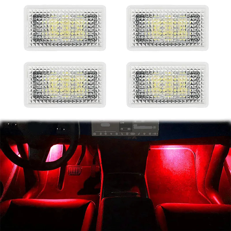 For Tesla Model 3 Y S X LED Interior Footwell Light Ultra Bright Puddle Door Bulb 2017- 2023 Upgrade Trunk Lamp Accessories