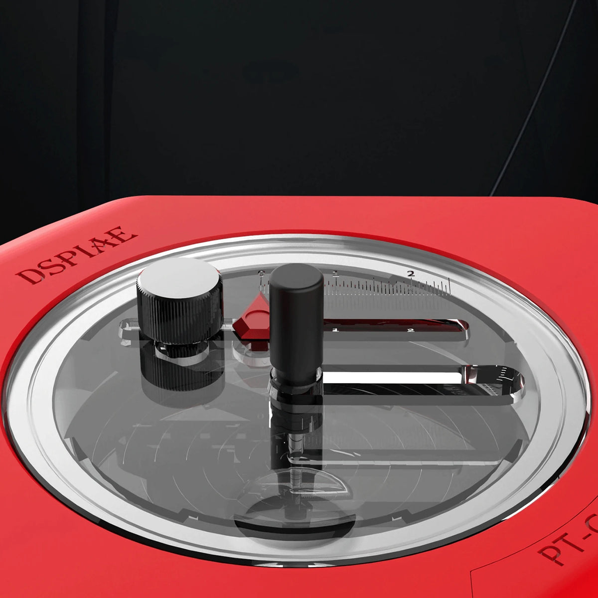 DSPIAE PT-C Integral Circular Cutter Red with Tungsten Cutting Bit with Anti-slip Pad PC Aluminium Alloy ABS 95.5*95.5*31mm