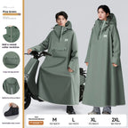 Raincoat integrated full-length thickened rainstorm proof electric battery motorcycle rain proof one-piece poncho for adults