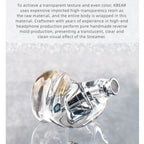 KBEAR STREAMER Handmade Molded Single Dynamic In-Ear HiFi Headphones 10MM PEK diaphragm DD 5N silver-plated wire craft