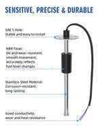 0-190 ohms Fuel/Water Level Sensor For Auto Car Boat Water Tank Level Indicato Stainless Steel Fuel Level Gauge Car Accessories