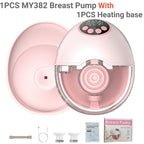 Breast Pump Electric Handsfree BPA Free With Heating & UV Sterilize Lid Optional Wireless Upgrade Wearable Breastfeeding Pump