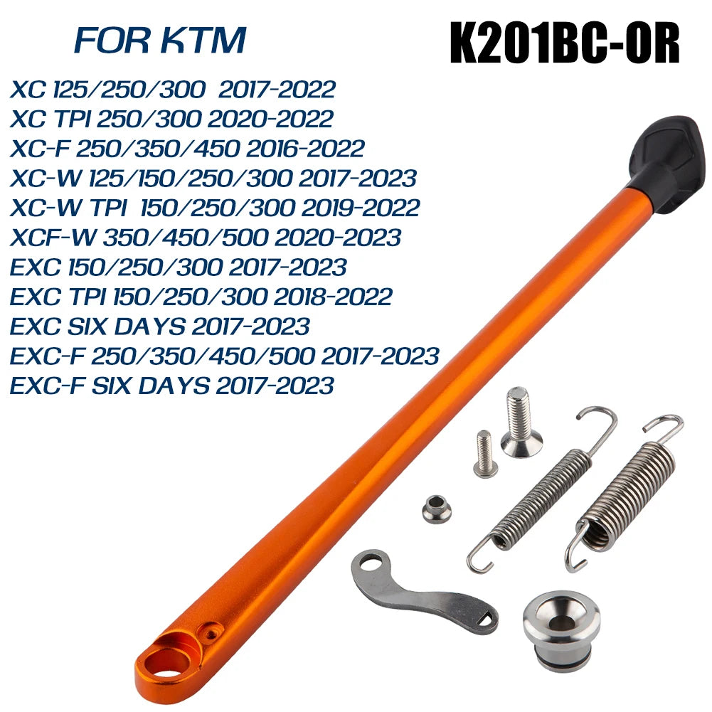 For KTM 125 150 250 300 350 450 500 530 XC XC-F XC-W XCF-W EXC EXC-F TPI Six Days 2008-2025 Motorcycle Side Stand Kickstand Kit