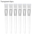 2/4/6/12pcs Facial Mask Brush Soft-head Facial Applicator Brush with Clear Plastic Handle for Spa & Salon Use Skin Care Tools