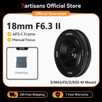 7artisans 18mm F6.3 Mark II APS-C Manual Ultra-thin Pancake Prime Lens for Canon EF-M Sony E ZVE10 Fujifilm FX Nikon Z Micro 4/3