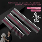 Pet Comb Purple Stripes Precision Comb for Dogs Removes Loose Hair Pet Grooming Magic Comb dog supplies