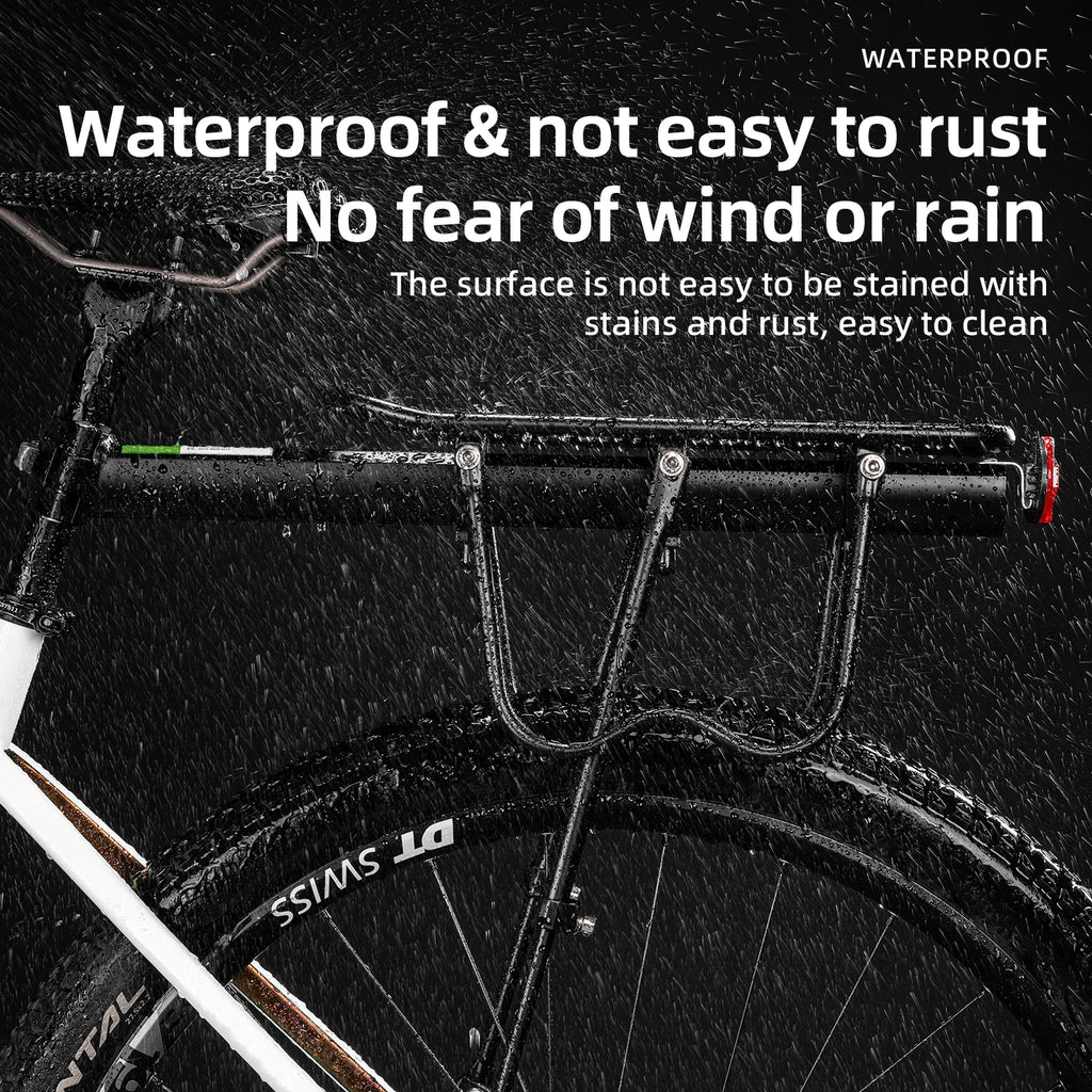 ROCKBROS Aluminum Alloy Bike Rear Cargo Rack, Detachable MTB Bicycle Luggage Carrier