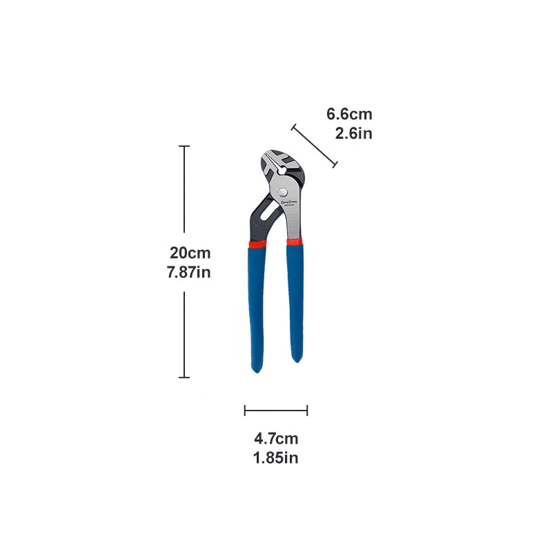 8/10/12/16 Inch Quick Adjust Water Pump Pliers with Hardened CR-V Steel Jaws Universal Plumbing Pliers for Plumbing Work