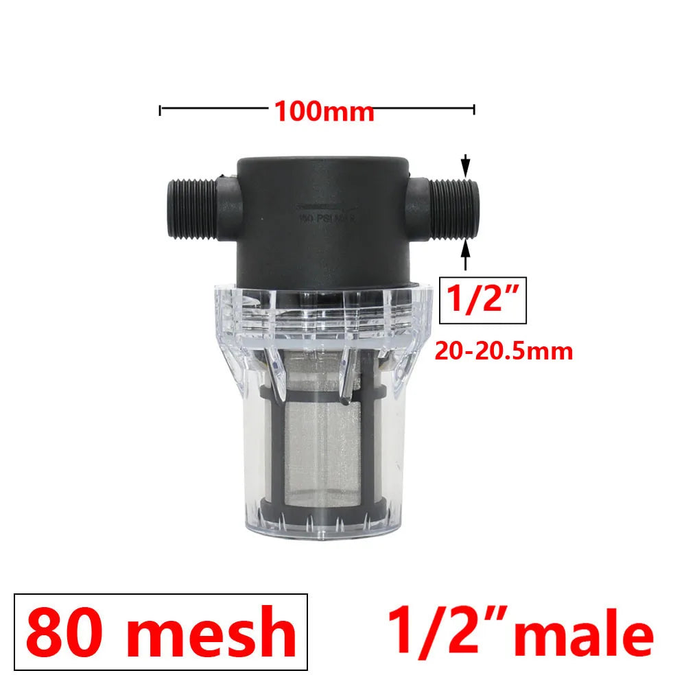 IBC Tank Tap Water Filter Strainer, 1/2 3/4 1 Inch, S60 Adapter for Garden Irrigation