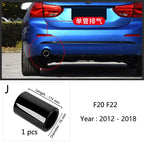 For BMW F10 F20 F30 F32 F34 F36 F48 Car Exhaust Muffler Tip Stainless Steel Pipe Chrome Trim Modified Car Rear Tail Throat Liner