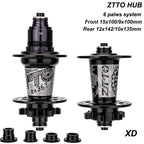 ZTTO Mountain Bike Hub 32 Holes 6 Pawls Disc Brake Bearing 10 11 12 Speed XD Thru Axle Quick Release Bicycle Wheel 142 135mm