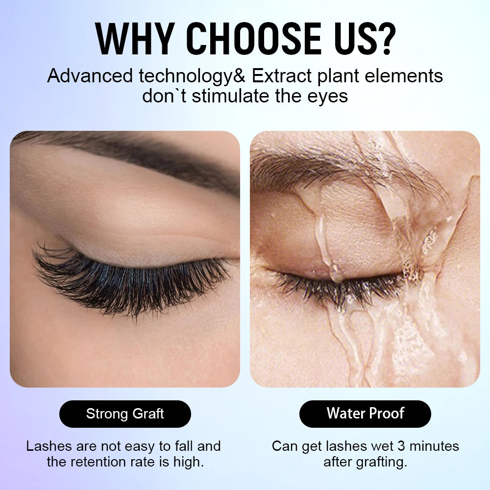 Gollee 0.5-1s Dry Adhesives for Eyelash Extensions No Irritation Eyelash Extension Glue Strong Glue Stick False Eyelash Supplies