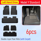 Floor Mats for 2026 2025 Tesla Model Y RWD AWD Trunk Mats Cargo Liner Frunk Backrest Mat Pads Accessories (Standard Models Only)