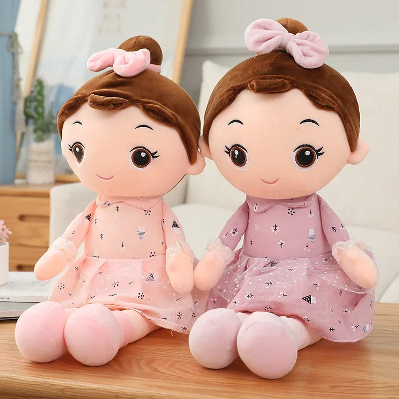 Angel Girl Plush Doll Stuffed Toy with Dress, Blue/Pink/Purple, 45/60/70cm