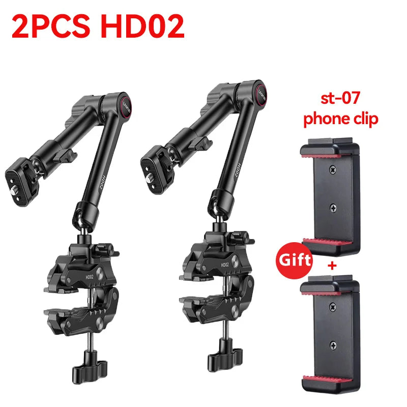 Ulanzi HD02 Super Clamp with 360° Mini Ball Head Quick Release Clamp Bracket Tripod Mount 1/4 Screw Clip for DSLR Camera Gopro