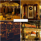 LED Icicle String Lights 4M/12M Curtain Fairy Lights Christmas Garland Outdoor For Wedding Party New Year Terrace Decoration