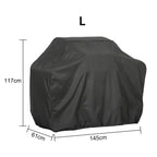 Black Waterproof BBQ Cover Outdoor Barbecue Protection Heavy Duty Anti Dust Rain Barbeque Gas Grill Protective Cover SKFJ001
