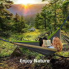 Extra-Large Double Camping Hammock, 3m x 2m (300*200cm), Includes Two 2m Tree Straps, Two D-Shaped Stainless Steel Hooks