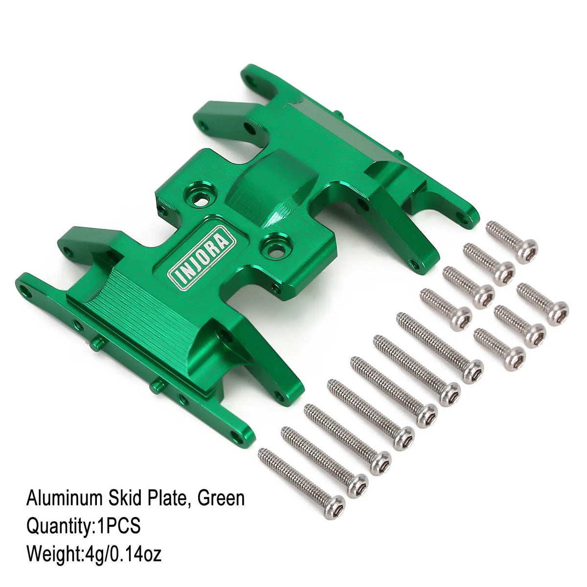 INJORA Brass/Aluminum Skid Plate Transmission Mount for 1/24 RC Crawler Axial SCX24 Upgrade Parts